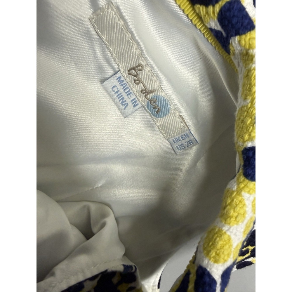Boden Martha Mimosa Wisteria Roll Collar Tailored Pleated Shift Dress. Sz 2R - Picture 10 of 12